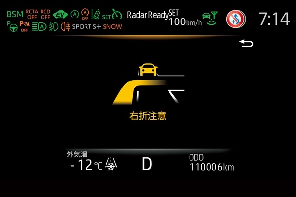 車車間通信システム 画面表示