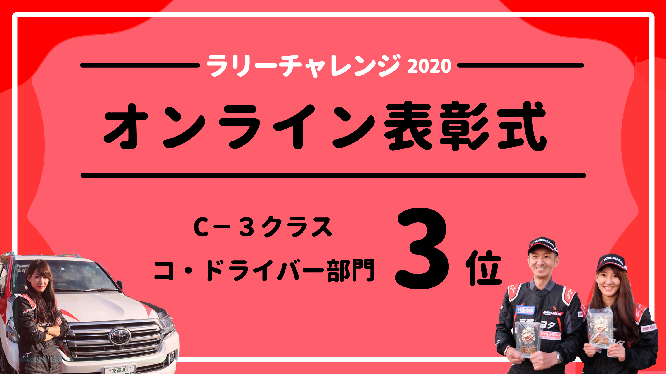 ラリーチャレンジオンライン表彰式  京都トヨタ自動車株式会社